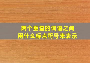 两个重复的词语之间用什么标点符号来表示