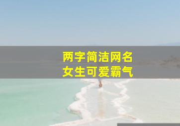 两字简洁网名女生可爱霸气