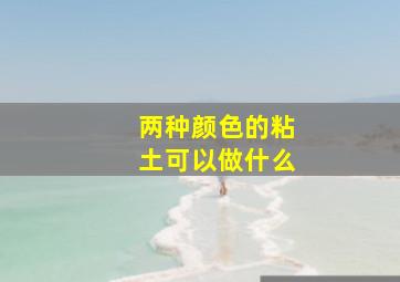 两种颜色的粘土可以做什么