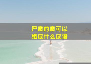 严肃的肃可以组成什么成语