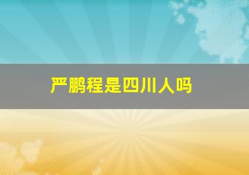 严鹏程是四川人吗