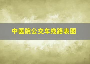 中医院公交车线路表图