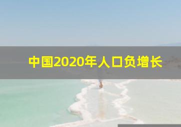 中国2020年人口负增长