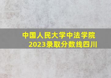 中国人民大学中法学院2023录取分数线四川