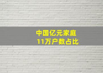 中国亿元家庭11万户数占比