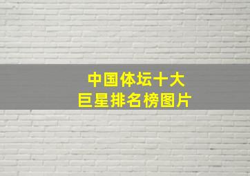 中国体坛十大巨星排名榜图片