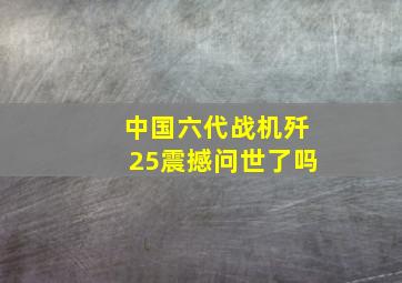 中国六代战机歼25震撼问世了吗