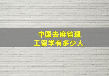 中国去麻省理工留学有多少人