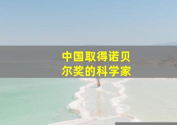 中国取得诺贝尔奖的科学家