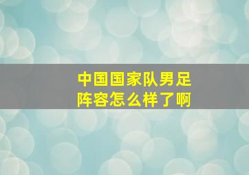 中国国家队男足阵容怎么样了啊