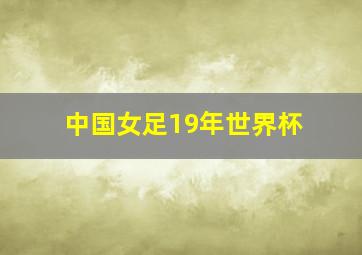 中国女足19年世界杯