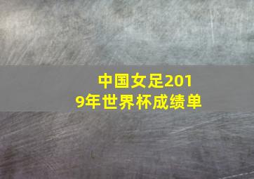 中国女足2019年世界杯成绩单