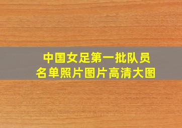 中国女足第一批队员名单照片图片高清大图