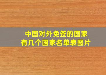 中国对外免签的国家有几个国家名单表图片