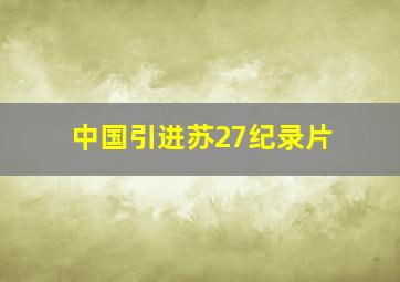 中国引进苏27纪录片