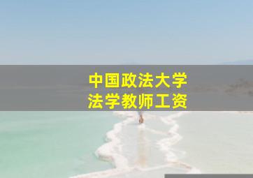 中国政法大学法学教师工资