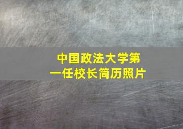 中国政法大学第一任校长简历照片