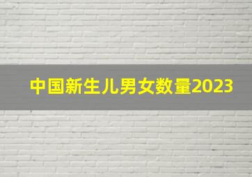 中国新生儿男女数量2023