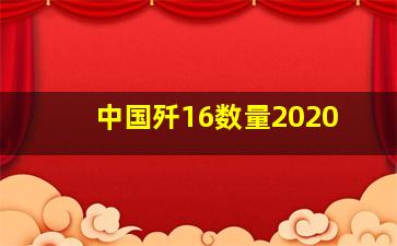 中国歼16数量2020