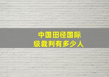 中国田径国际级裁判有多少人