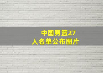 中国男篮27人名单公布图片