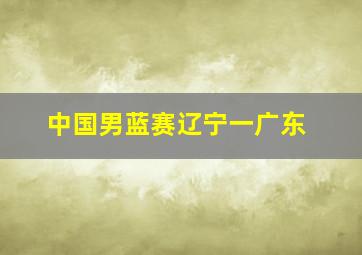 中国男蓝赛辽宁一广东