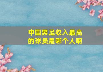 中国男足收入最高的球员是哪个人啊