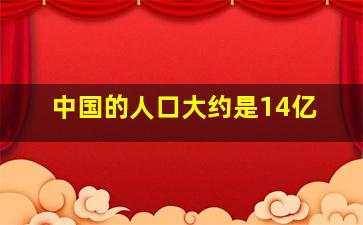 中国的人口大约是14亿