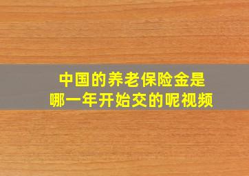 中国的养老保险金是哪一年开始交的呢视频