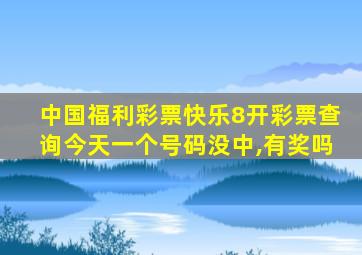 中国福利彩票快乐8开彩票查询今天一个号码没中,有奖吗