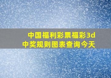 中国福利彩票福彩3d中奖规则图表查询今天