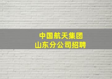 中国航天集团山东分公司招聘