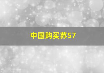 中国购买苏57