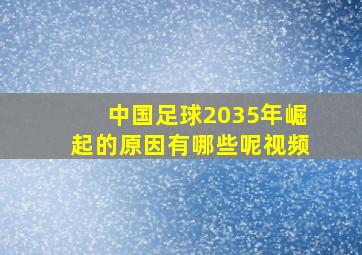 中国足球2035年崛起的原因有哪些呢视频