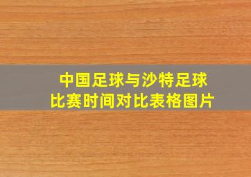 中国足球与沙特足球比赛时间对比表格图片