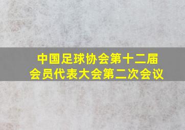 中国足球协会第十二届会员代表大会第二次会议