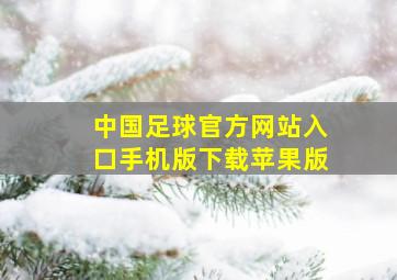 中国足球官方网站入口手机版下载苹果版