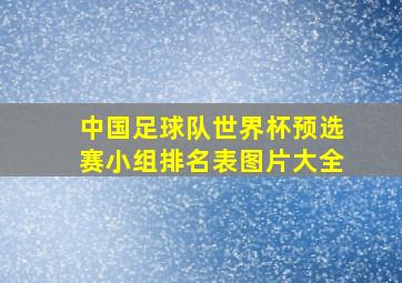 中国足球队世界杯预选赛小组排名表图片大全