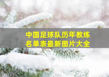 中国足球队历年教练名单表最新图片大全