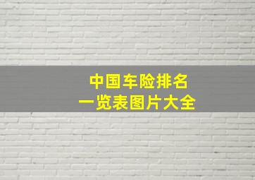 中国车险排名一览表图片大全