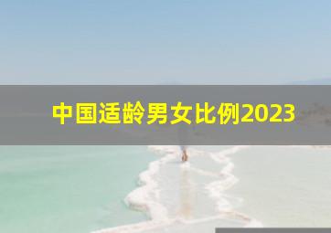 中国适龄男女比例2023