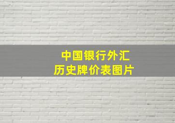 中国银行外汇历史牌价表图片