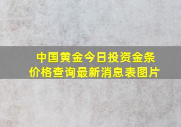 中国黄金今日投资金条价格查询最新消息表图片