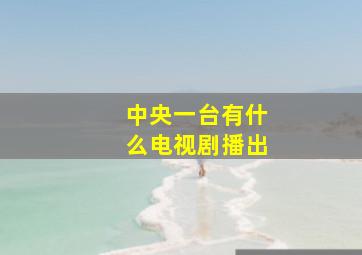 中央一台有什么电视剧播出