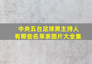 中央五台足球男主持人有哪些名单表图片大全集