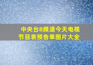 中央台8频道今天电视节目表预告单图片大全