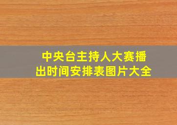 中央台主持人大赛播出时间安排表图片大全