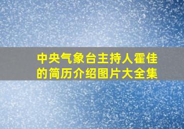 中央气象台主持人霍佳的简历介绍图片大全集