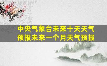 中央气象台未来十天天气预报未来一个月天气预报