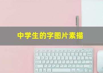 中学生的字图片素描